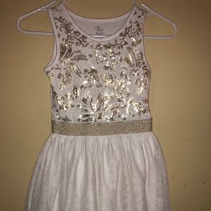 Beautiful cream and gold dress.